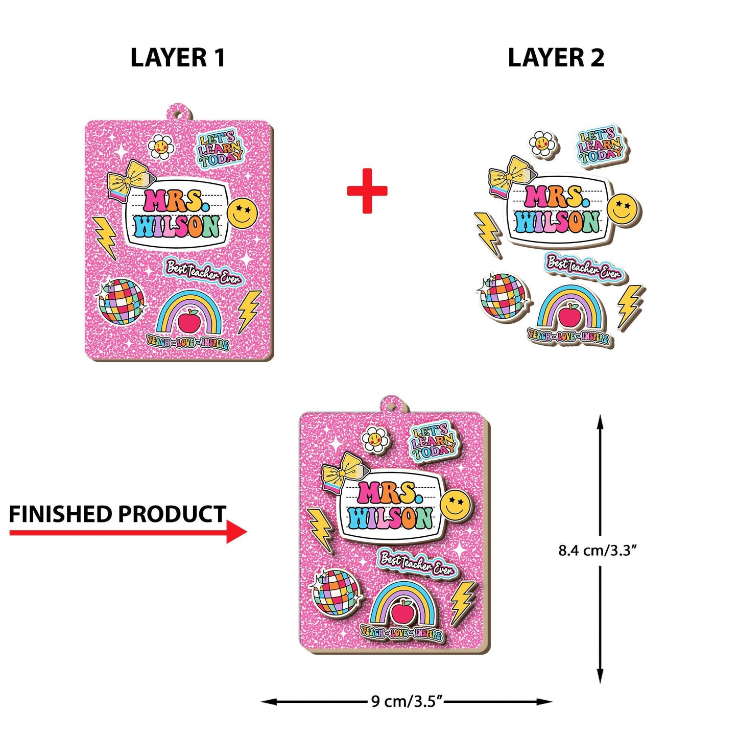 Personalized Teacher Ornament Composition Book, Custom Teacher Christmas Ornament Gift, Teacher Christmas Gift, Teacher Appreciation Gifts