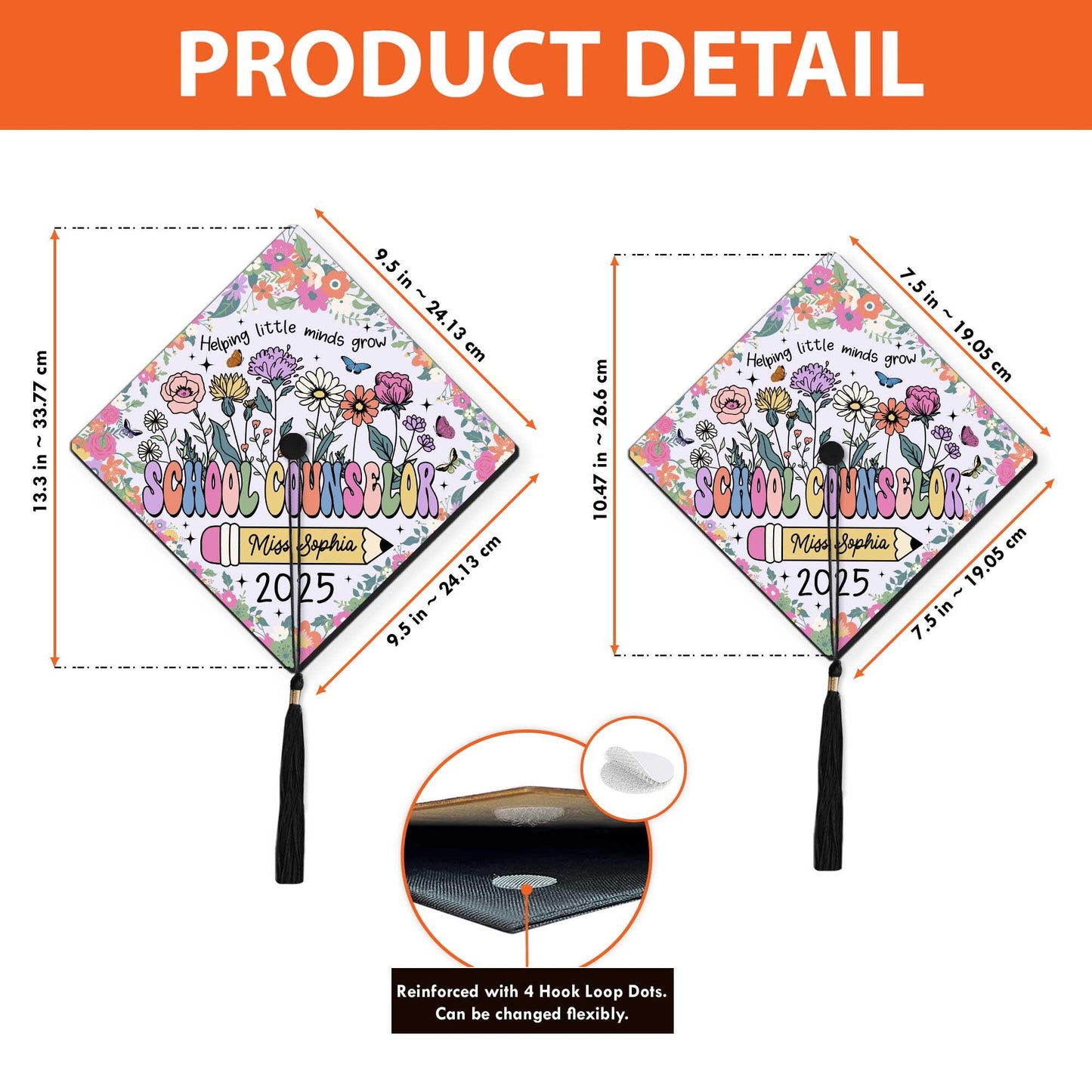 Personalized School Counselor Graduation Cap Topper, Class Of 2025, Teacher Gift, Grad Cap Decoration Topper, Social Work Graduation Gift