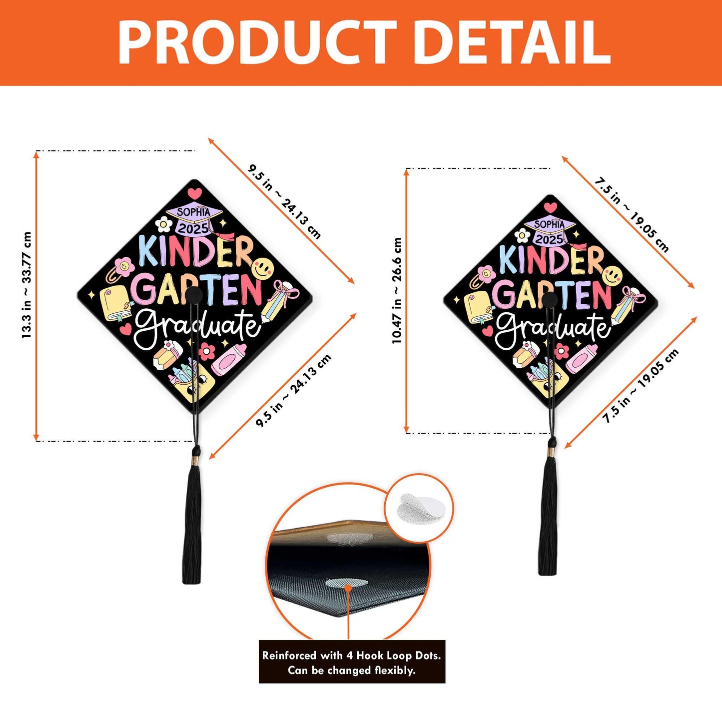 Personalized Kindergarten Graduation Cap Topper, First Grade Grad Cap, Custom Grad Topper Teacher Gift Graduation Gift, School Gift For Kid