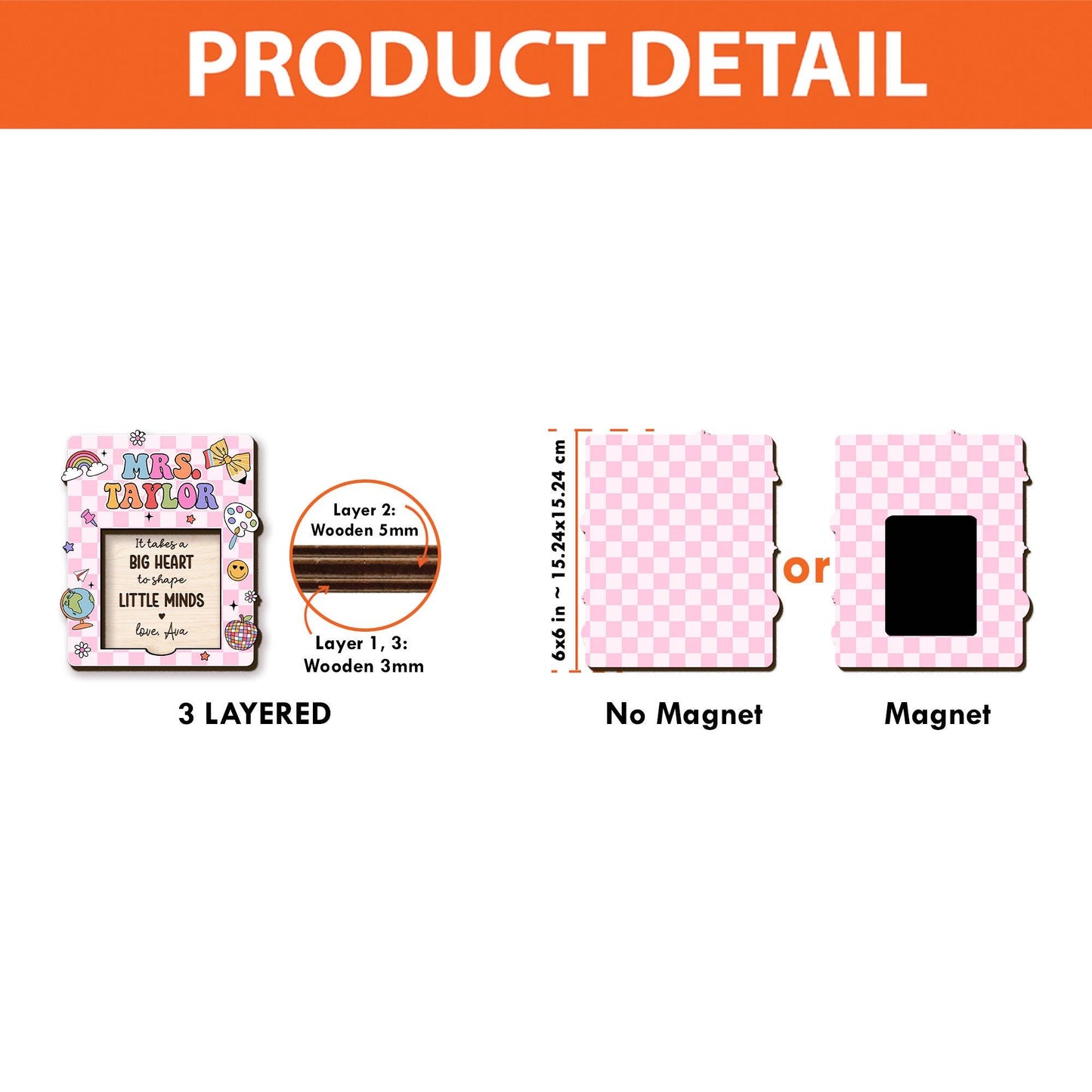 Personalized Teacher Sticky Note Holder, Teacher Notepad Holder, Teacher Appreciation magnet, Teacher Desk Decor, Back to School Gift