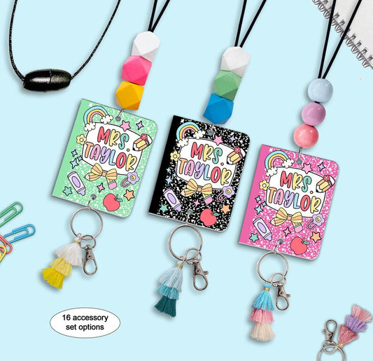 Custom Teacher Lanyard with Name, Teacher Appreciation Gift, Personalized Trendy Lanyard for Keys ID Badge, Beaded Lanyard Back To School