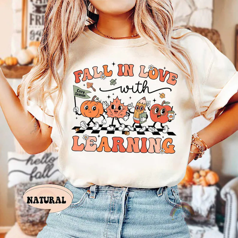 Teacher Shirt, Back To School Autumn Shirt, Teacher Appreciation Gift, Retro Fall Teacher Shirt, Teacher Gift Shirt, Kindergarten Teacher