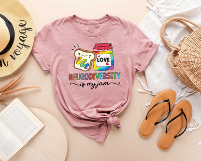 Neurodiversity Is My Jam Shirt, Autism Awareness, Cotton Tee