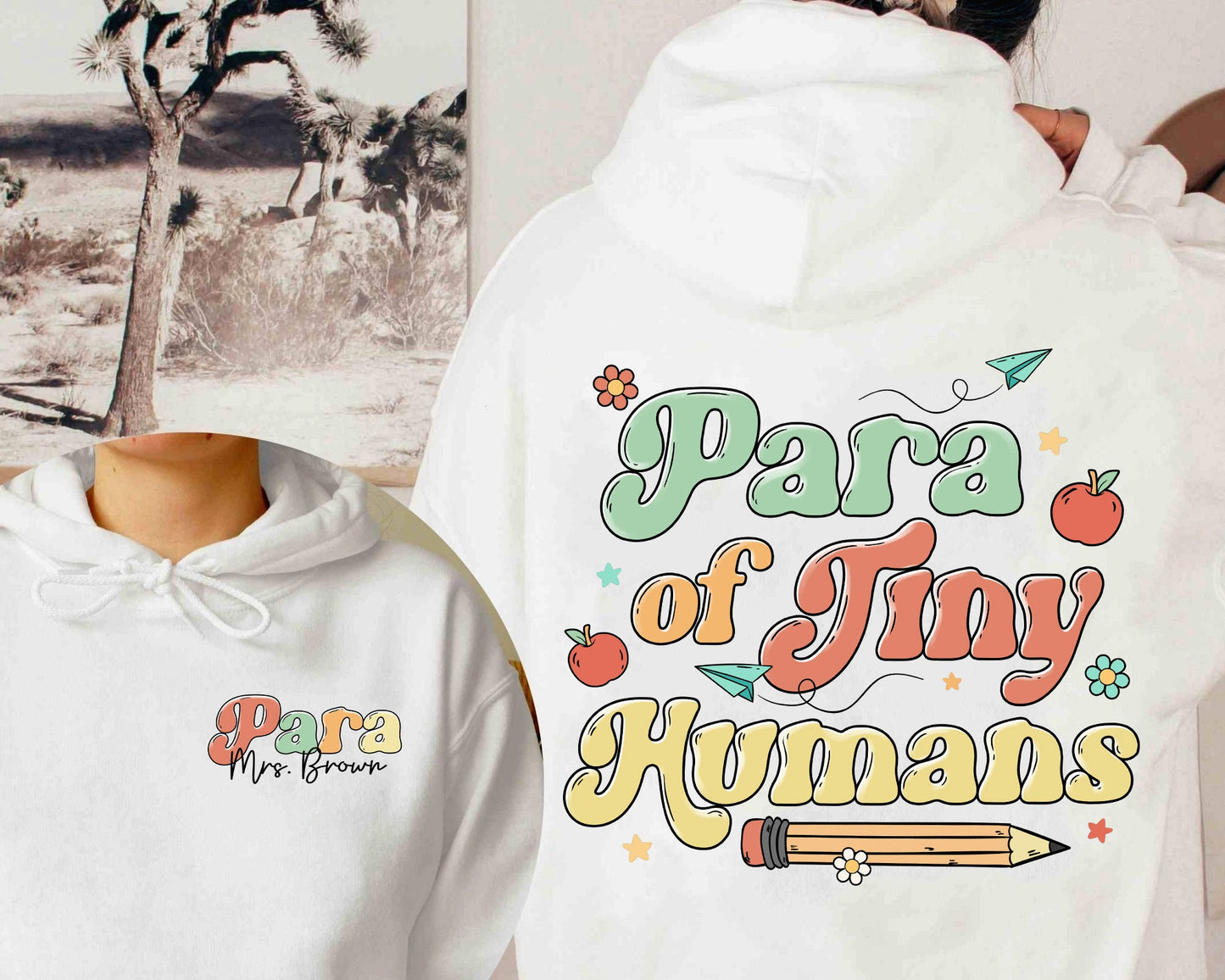 Personalized Paraprofessional Cotton Shirt, Para Team Teacher Graduation Gift