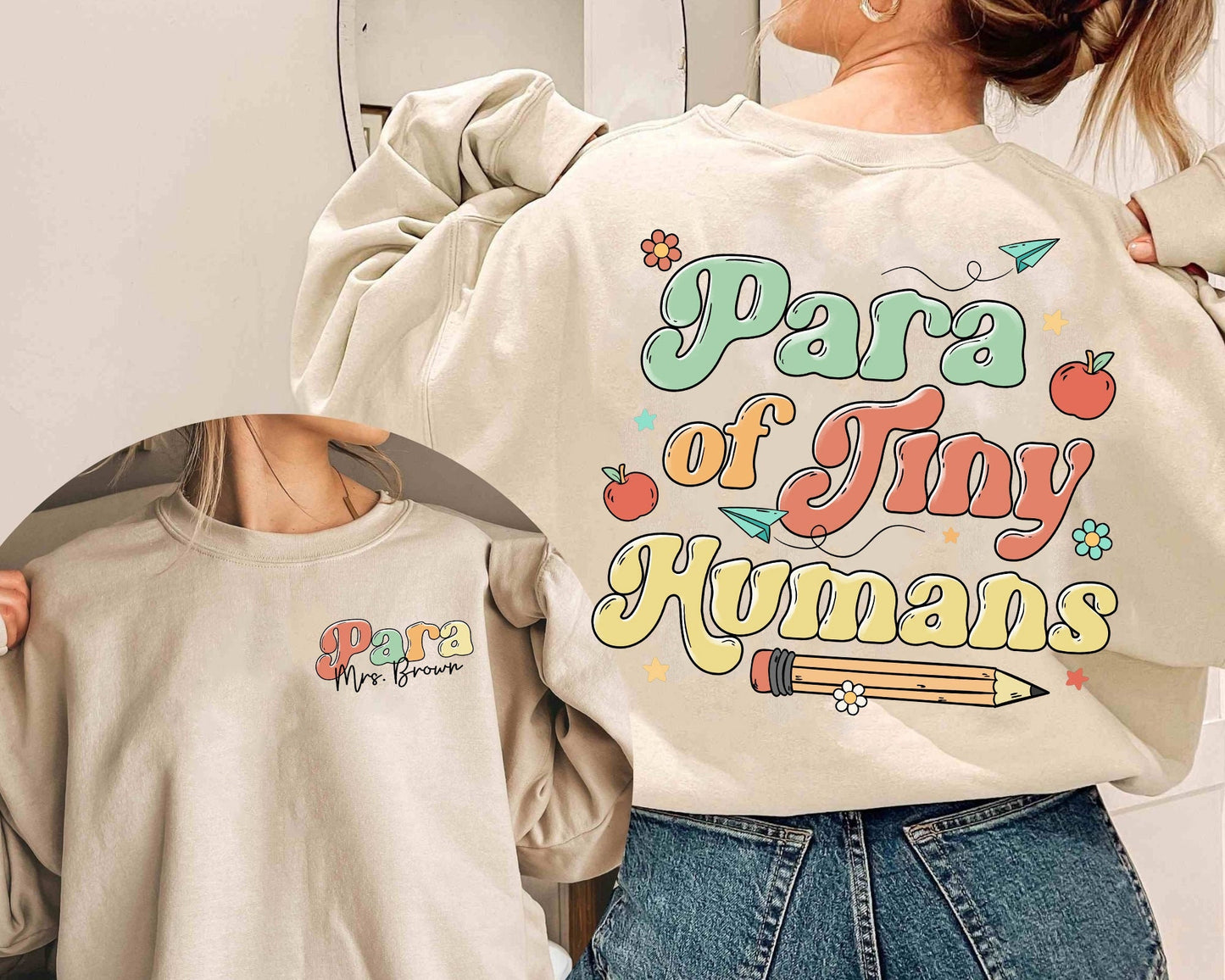 Personalized Paraprofessional Cotton Shirt, Para Team Teacher Graduation Gift