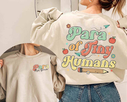 Personalized Paraprofessional Cotton Shirt, Para Team Teacher Graduation Gift