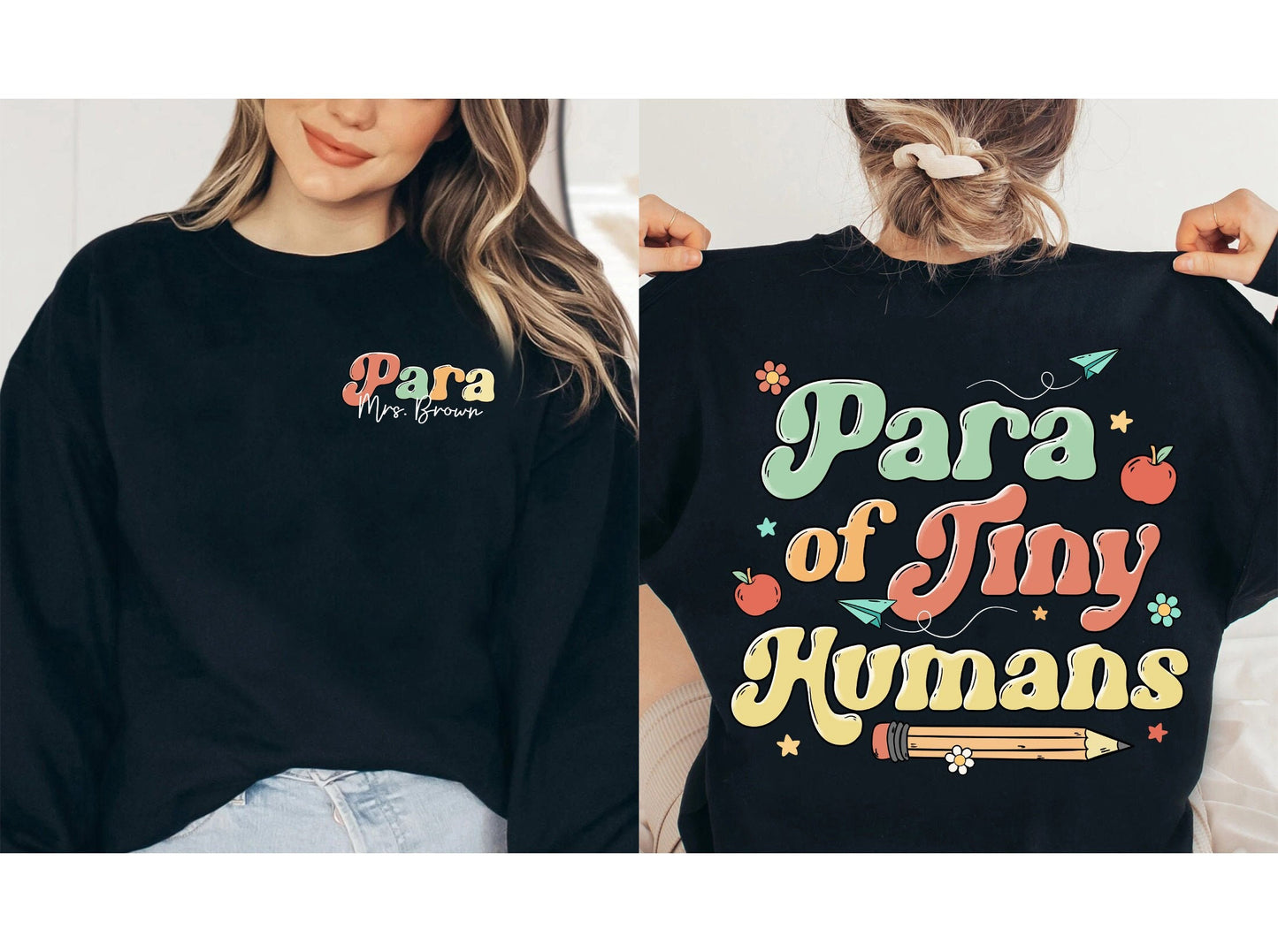 Personalized Paraprofessional Cotton Shirt, Para Team Teacher Graduation Gift