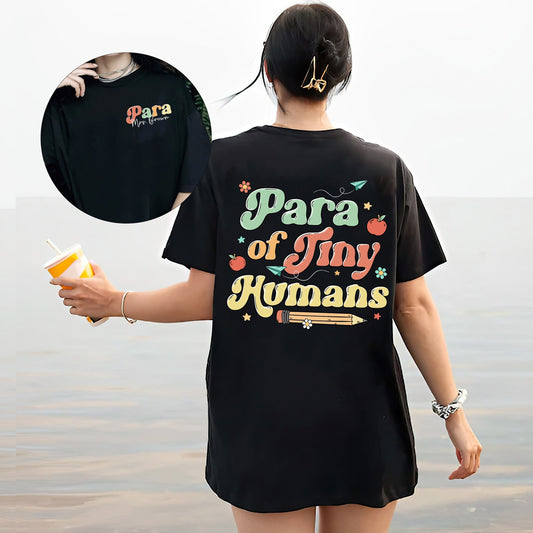 Personalized Paraprofessional Cotton Shirt, Para Team Teacher Graduation Gift