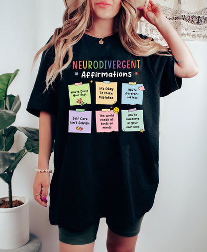 Neurodivergent Affirmations Shirt, Autism Acceptance, Special Education Teacher