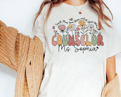Personalized School Counselor Shirt, Teacher Appreciation Gift