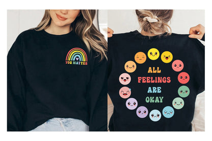 School Psychologist Shirt, All Feelings Are Okay Shirt, Mental Health Shirt, School Counselor Shirt, Mental Health Awareness, ADHD Shirt
