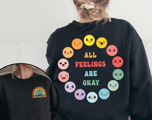 School Psychologist Shirt, All Feelings Are Okay Shirt, Mental Health Shirt, School Counselor Shirt, Mental Health Awareness, ADHD Shirt