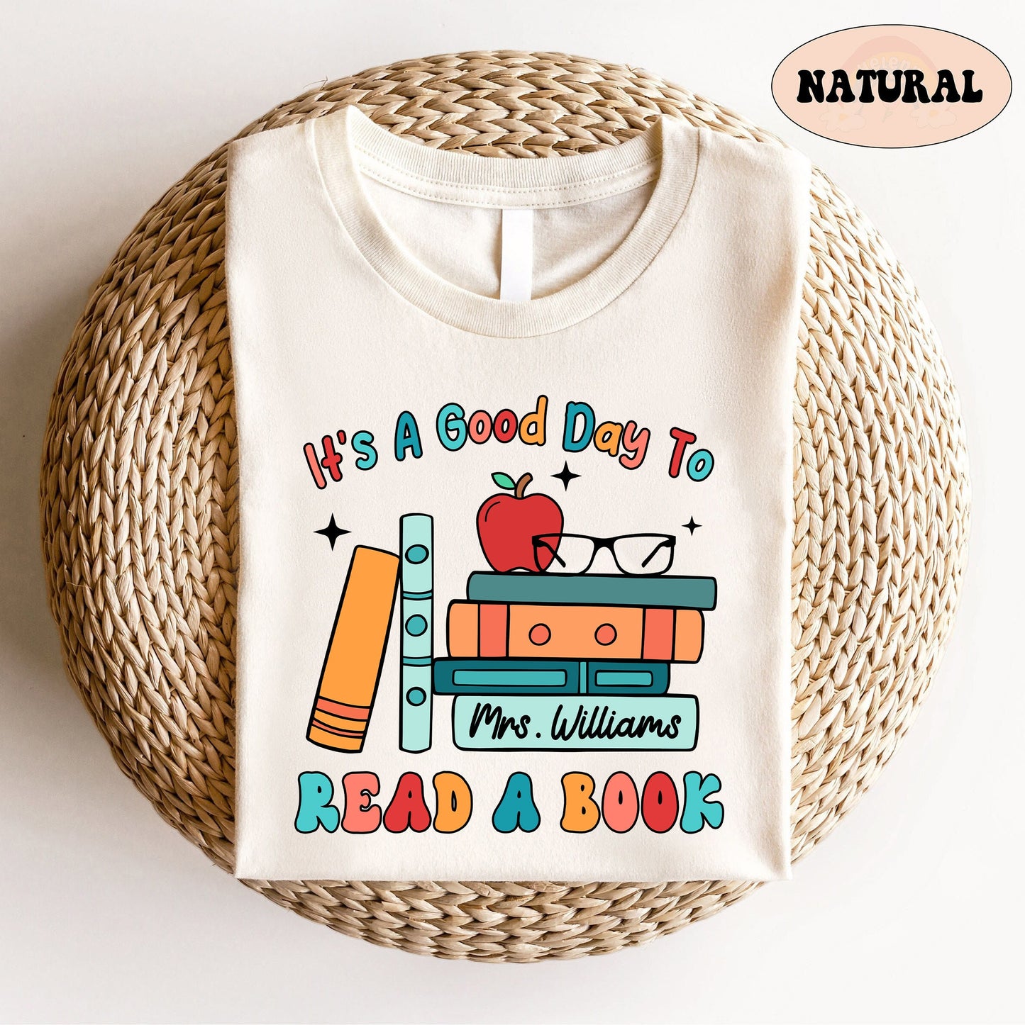 Personalized Teacher Shirt, Book Lover Gift, Reading Graphic Tee
