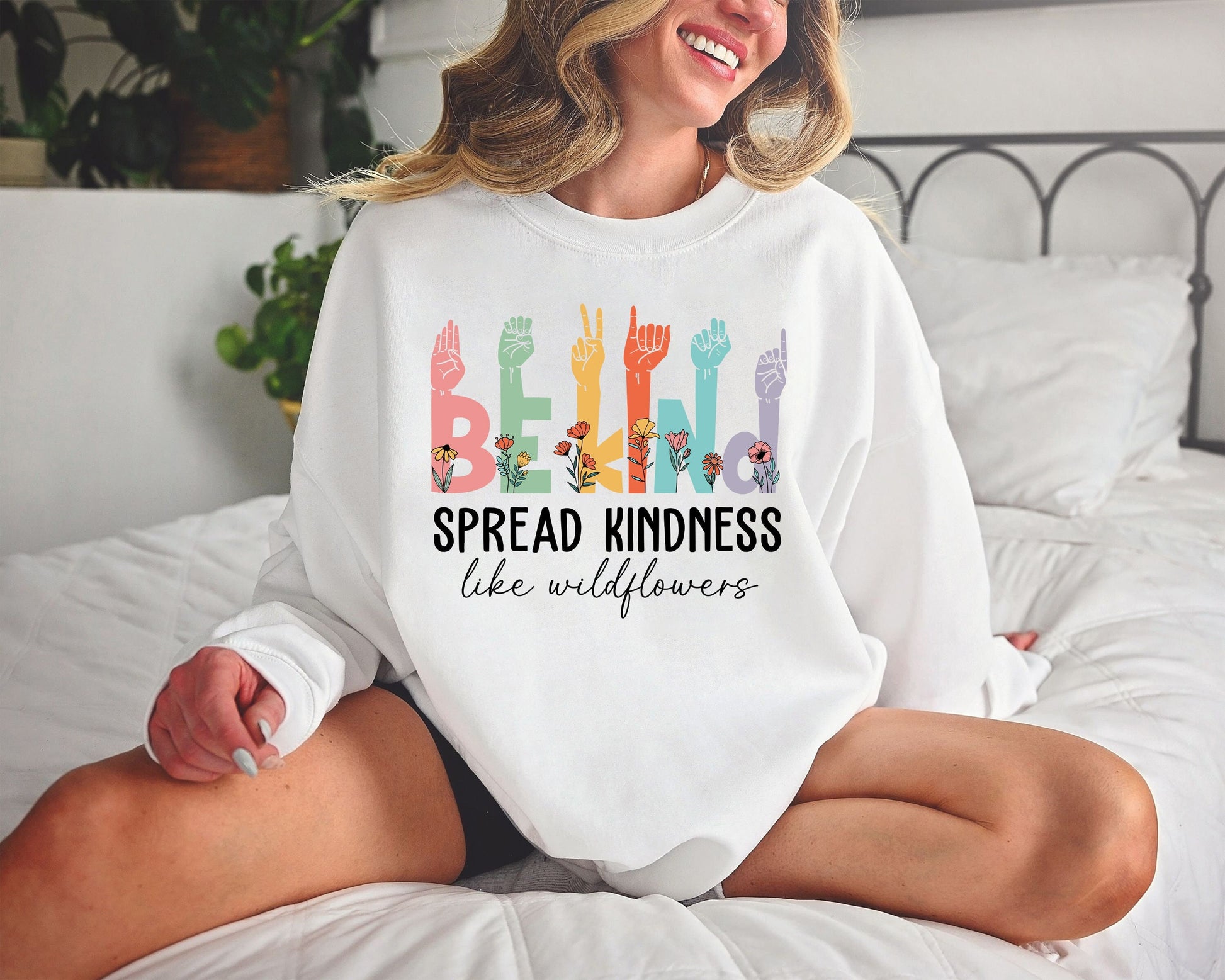 Teacher Shirt, Be Kind Sign Language Shirt, Be Kind Shirt, Spread Kindness Shirt, Wildflower Teacher Shirt, Teacher Appreciation Gift