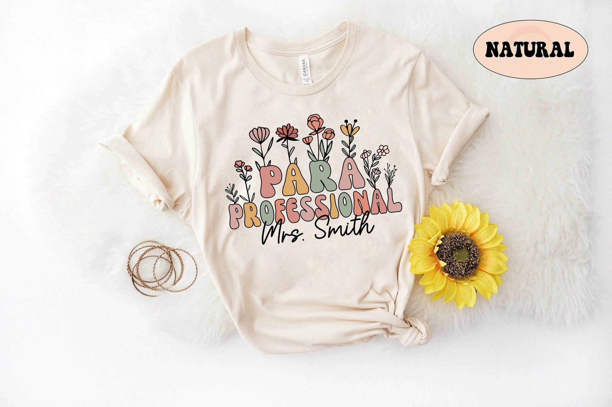 Personalized Paraprofessional Cotton Shirt, Teacher Aide Gift
