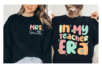 Personalized Teacher Shirt, In My Cool Teacher Era, Custom Teacher Name Shirt, Teacher Era Shirt, Back To School, Teacher Appreciation Gift