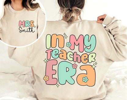 Personalized Teacher Shirt, In My Cool Teacher Era, Custom Teacher Name Shirt, Teacher Era Shirt, Back To School, Teacher Appreciation Gift