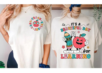 Teacher Shirt, It's A Beautiful Day For Learning Shirt, Back To School Shirt, Cute Elementary Teacher Shirt, Teacher Graduation Gift
