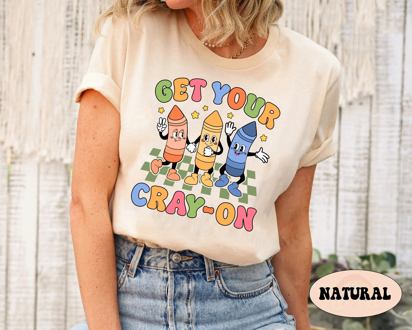 Teacher Shirt, Get Your Cray-on Shirt, Groovy Back To School Shirt, Kindergarten Teacher, Elementary Teacher, Teacher Appreciation Gift
