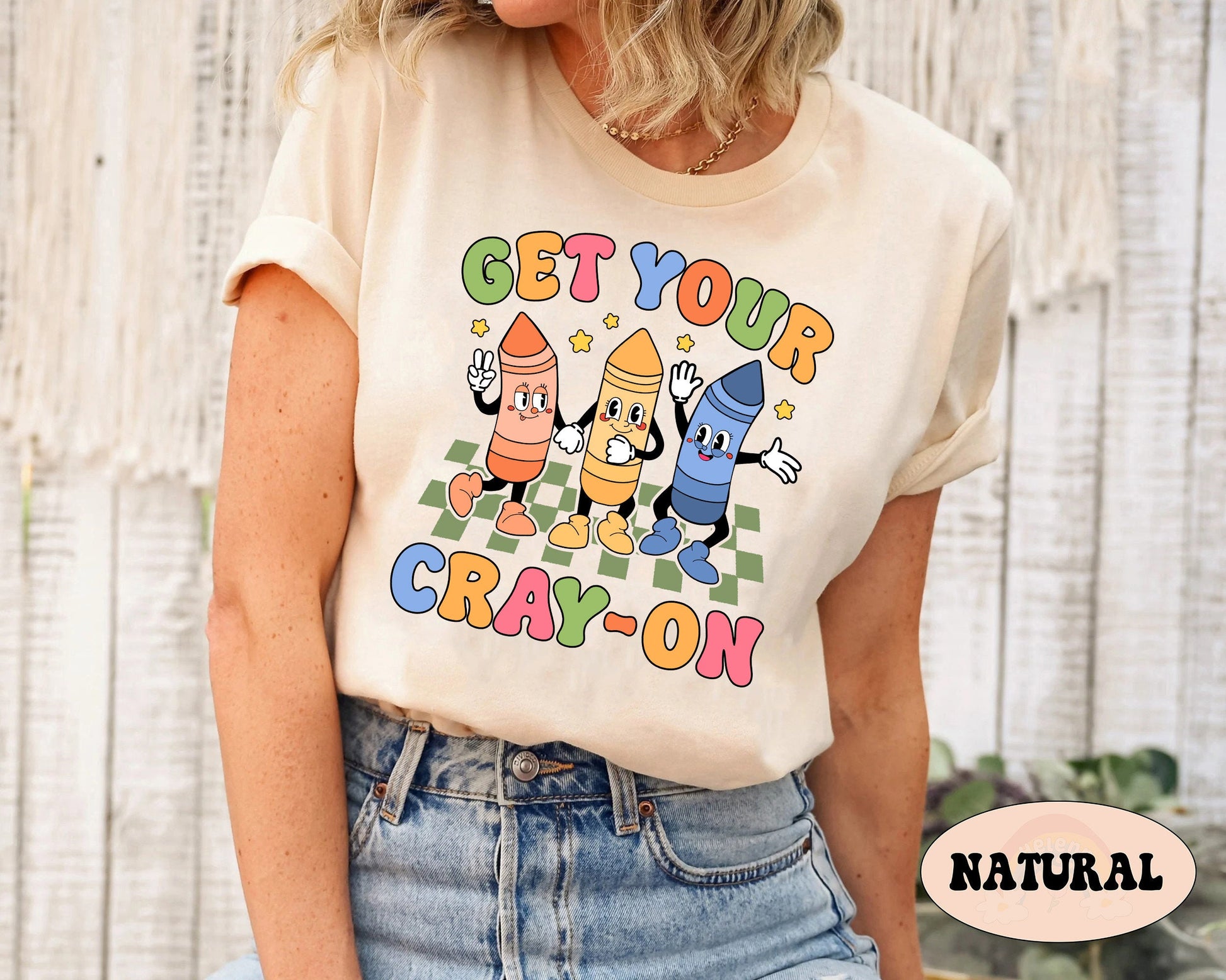 Teacher Shirt, Get Your Cray-on Shirt, Groovy Back To School Shirt, Kindergarten Teacher, Elementary Teacher, Teacher Appreciation Gift