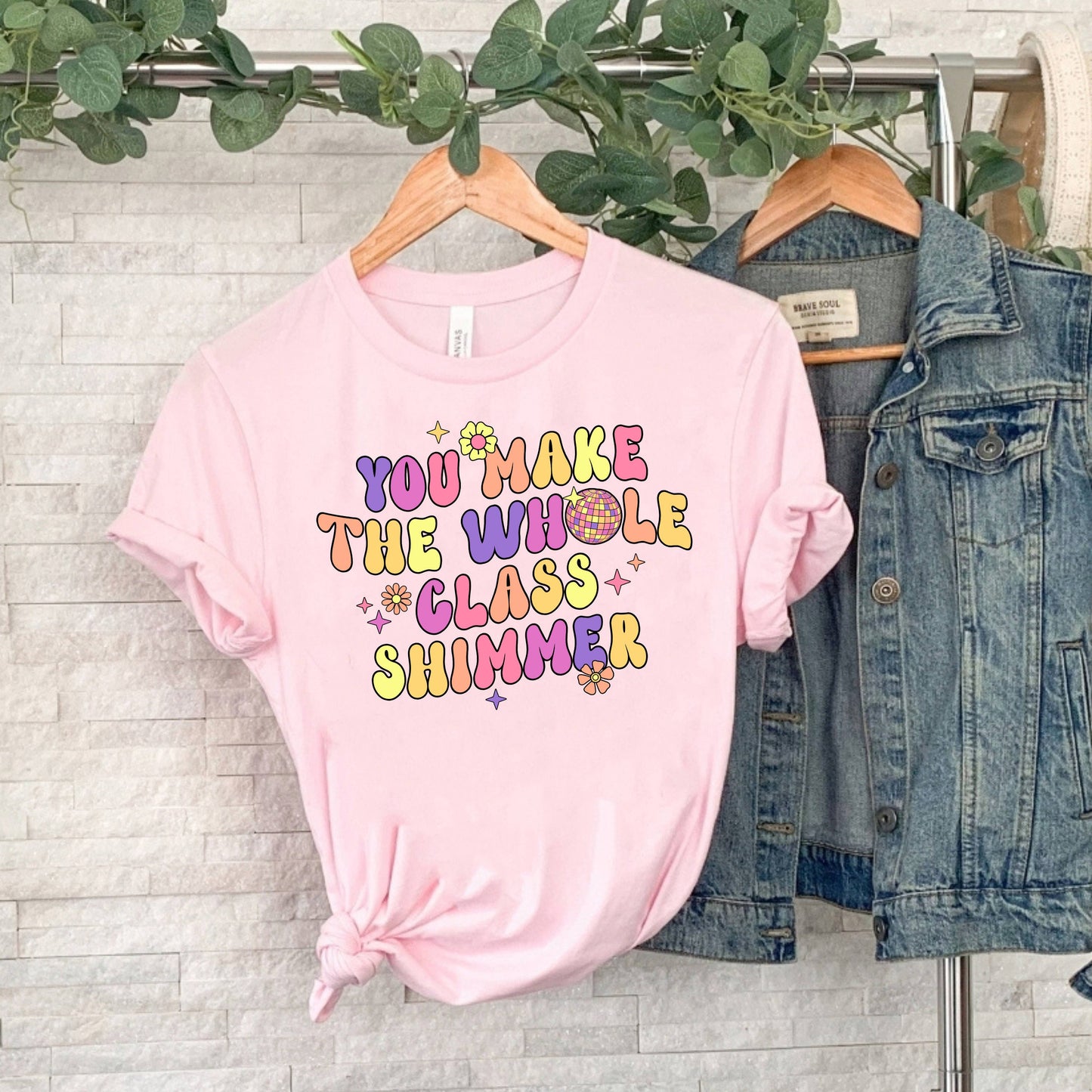 Teacher Shirt, You Make The Whole Class Shimmer, Groovy Retro Teacher Shirt, Cute Teacher Shirt, Back To School, Teacher Appreciation Gift