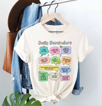 School Psychologist T-Shirt, Daily Reminders, Mental Health