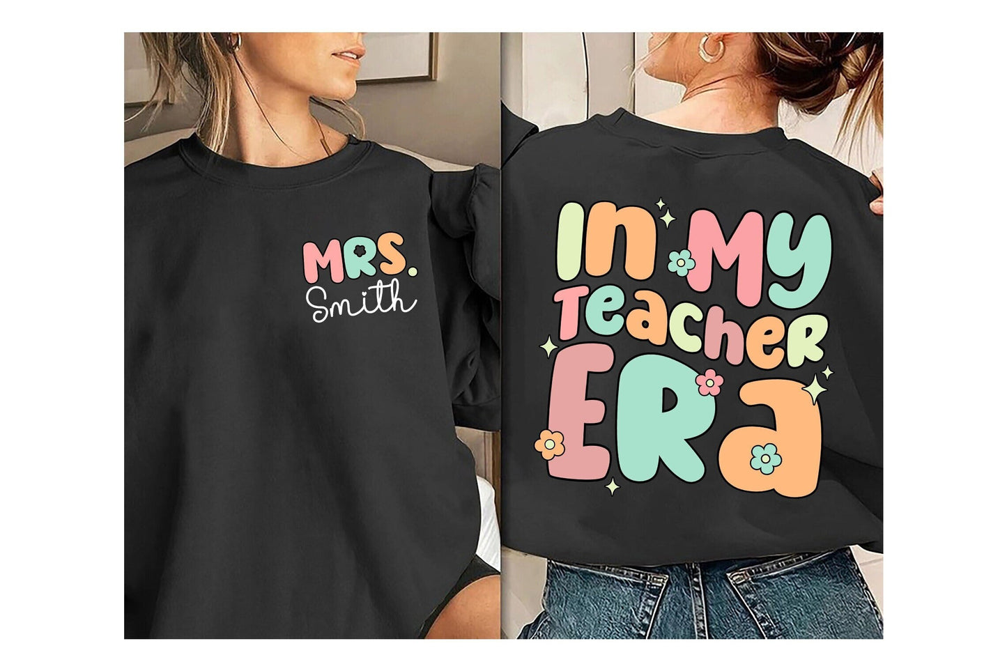 Personalized Teacher Shirt, In My Cool Teacher Era, Custom Teacher Name Shirt, Teacher Era Shirt, Back To School, Teacher Appreciation Gift