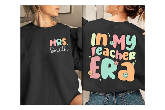Personalized Teacher Shirt, In My Cool Teacher Era, Custom Teacher Name Shirt, Teacher Era Shirt, Back To School, Teacher Appreciation Gift