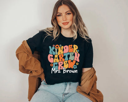 Teacher Shirt, Kindergarten Teacher Shirt, Cute Kindergarten Crew Shirt, Back To School Shirt, Kindergarten Squad, Teacher Appreciation Gift