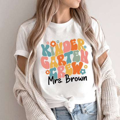 Teacher Shirt, Kindergarten Teacher Shirt, Cute Kindergarten Crew Shirt, Back To School Shirt, Kindergarten Squad, Teacher Appreciation Gift