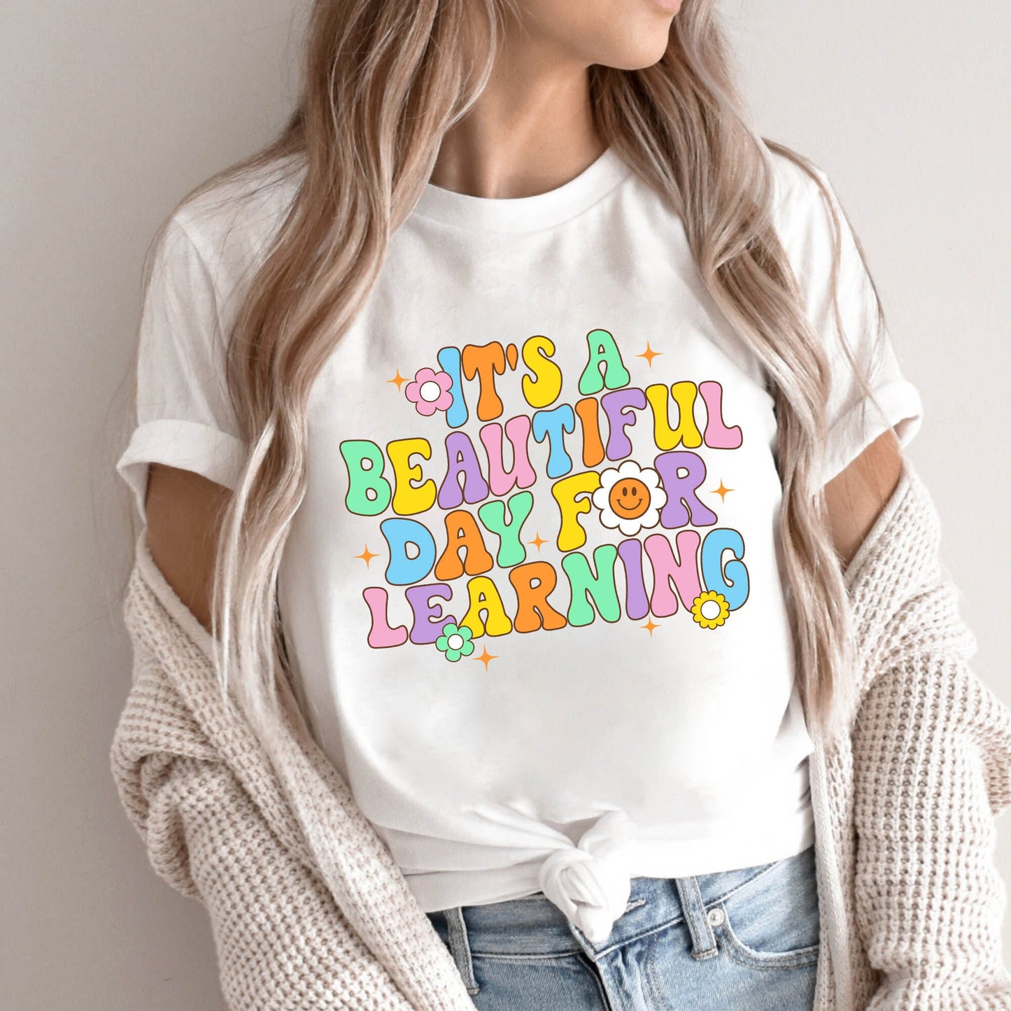 Teacher Shirt, It's A Beautiful Day For Learning Shirt, Back To School Shirt, Cute Kindergarten Teacher Shirt, Teacher Appreciation Gift