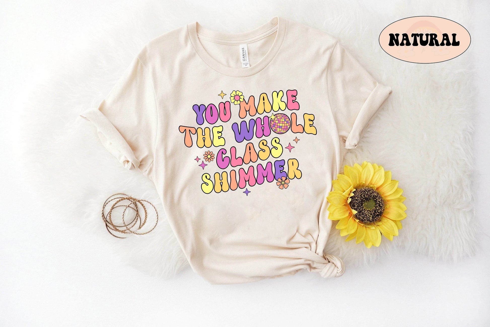 Teacher Shirt, You Make The Whole Class Shimmer, Groovy Retro Teacher Shirt, Cute Teacher Shirt, Back To School, Teacher Appreciation Gift