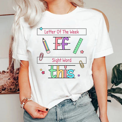 Teacher Shirt, F This Shirt, Funny Teacher Shirt, Letter of the Week, Back To School Shirt, Gift For Teacher, Teacher Appreciation Gift