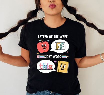 Teacher Shirt, F This Shirt, Funny Teacher Shirt, Letter of the Week, Back To School Shirt, Gift For Teacher, Teacher Appreciation Gift