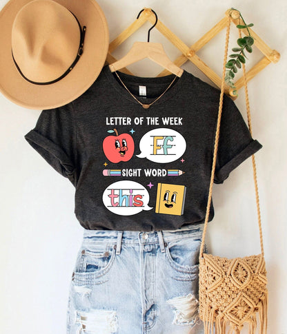 Teacher Shirt, F This Shirt, Funny Teacher Shirt, Letter of the Week, Back To School Shirt, Gift For Teacher, Teacher Appreciation Gift