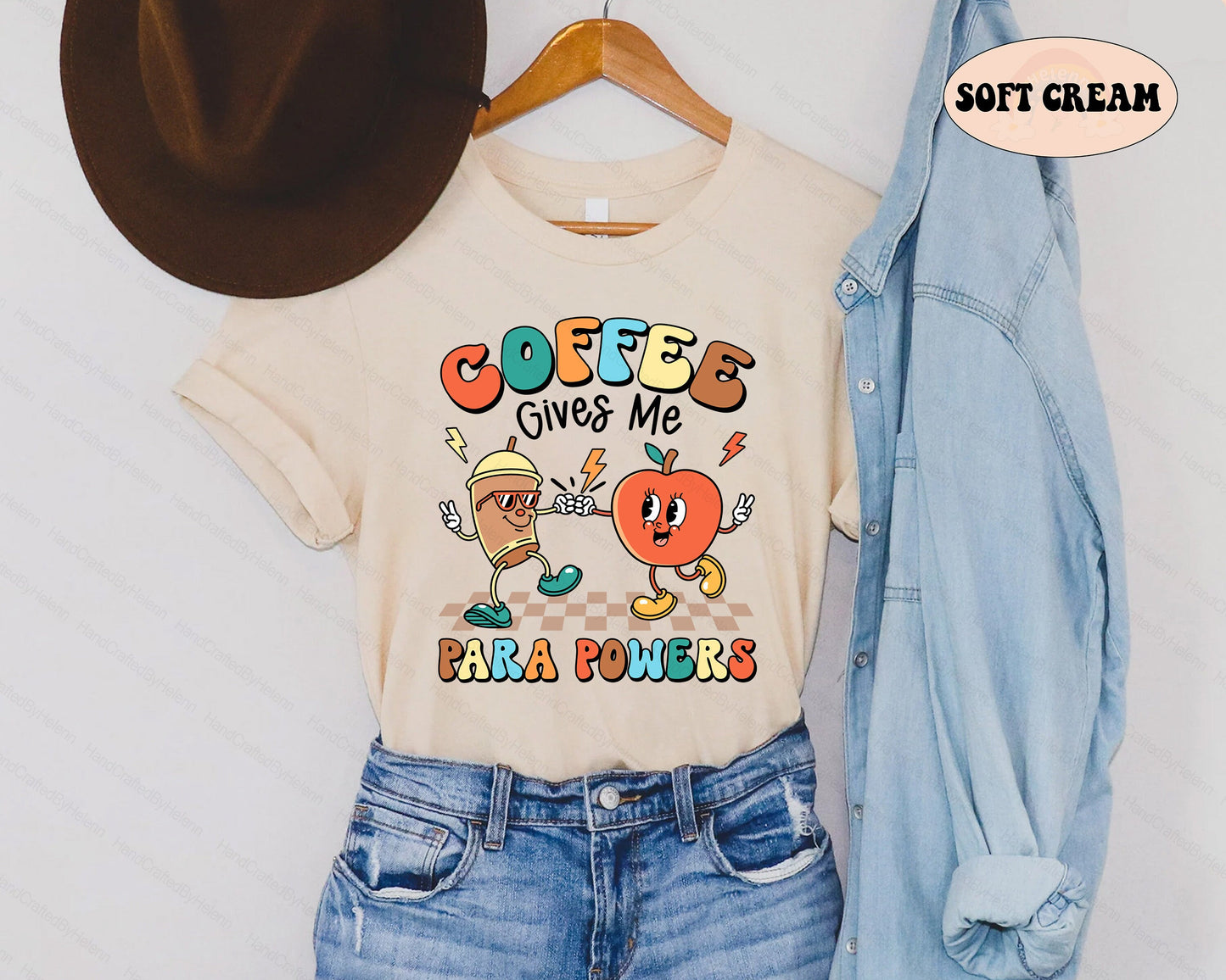 Paraprofessional Shirt, Coffee Gives Me Powers Shirt, Half Para Half Coffee, Para Squad Shirt, Teacher Aide, Para Sweatshirt, Teacher Shirt