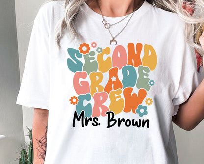 Teacher Shirt, Second Grade Teacher Shirt, Cute Second Grade Crew Shirt, Teacher 2nd Grade Shirt, Teacher Gift, Teacher Appreciation Gift