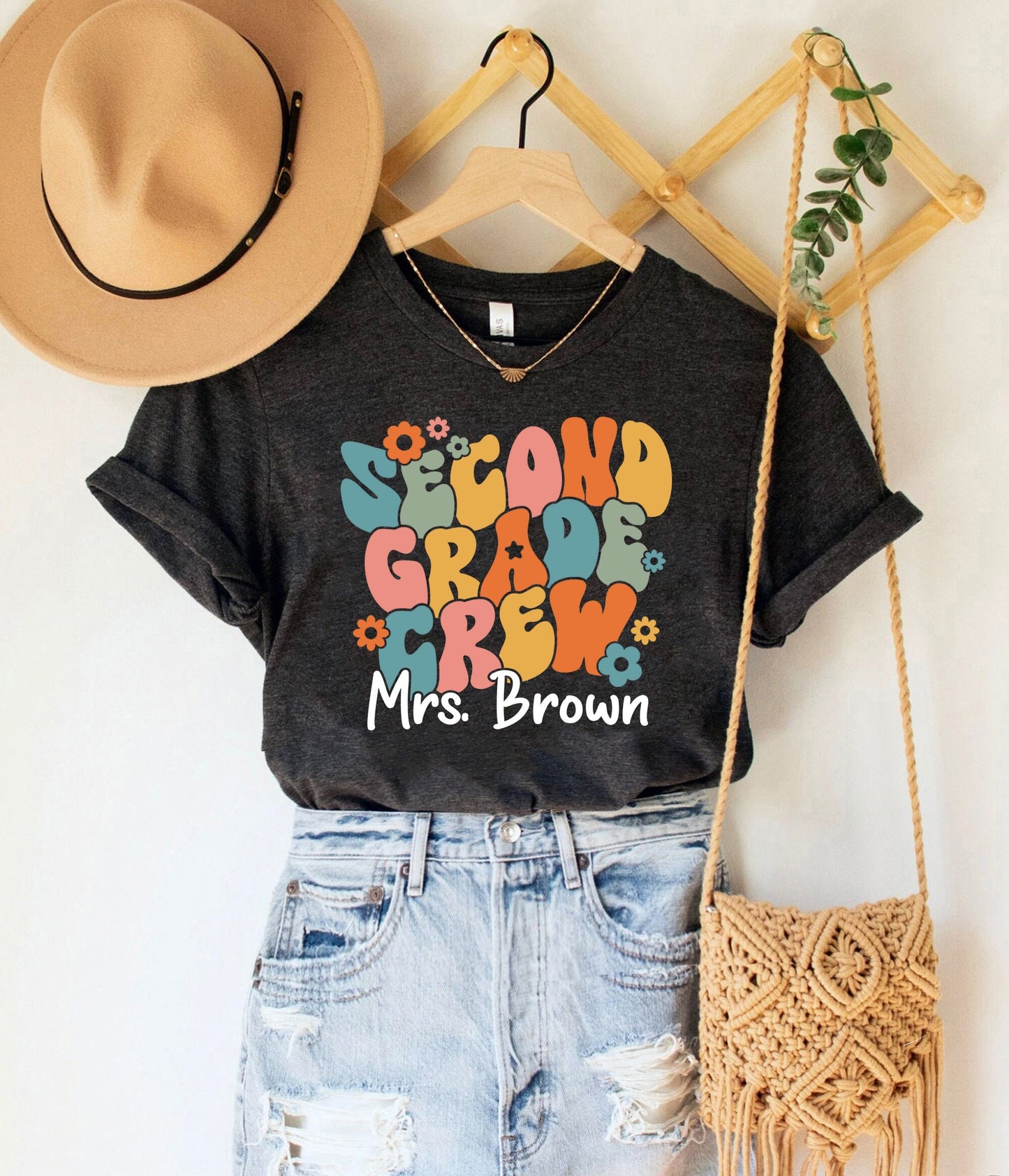 Teacher Shirt, Second Grade Teacher Shirt, Cute Second Grade Crew Shirt, Teacher 2nd Grade Shirt, Teacher Gift, Teacher Appreciation Gift