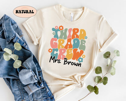 Teacher Shirt, Third Grade Teacher Shirt, Cute Third Grade Crew Shirt, Teacher 3rd Grade Shirt, Teacher Gift, Teacher Appreciation Gift