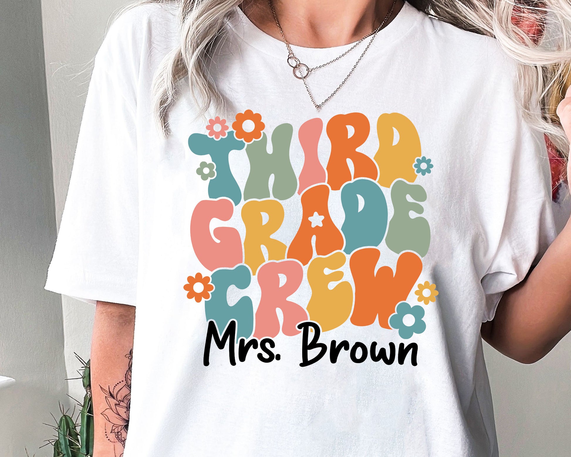 Teacher Shirt, Third Grade Teacher Shirt, Cute Third Grade Crew Shirt, Teacher 3rd Grade Shirt, Teacher Gift, Teacher Appreciation Gift