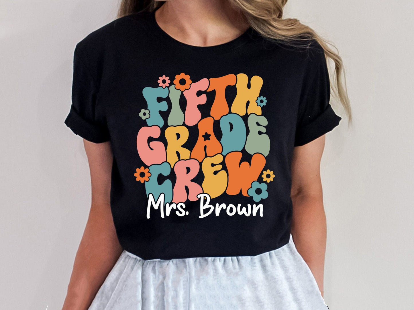 Teacher Shirt, Fifth Grade Teacher Shirt, Cute Fifth Grade Crew Shirt, Teacher 5th Grade Shirt, Teacher Gift, Teacher Appreciation Gift