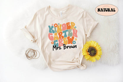 Teacher Shirt, Kindergarten Teacher Shirt, Cute Kindergarten Crew Shirt, Back To School Shirt, Kindergarten Squad, Teacher Appreciation Gift