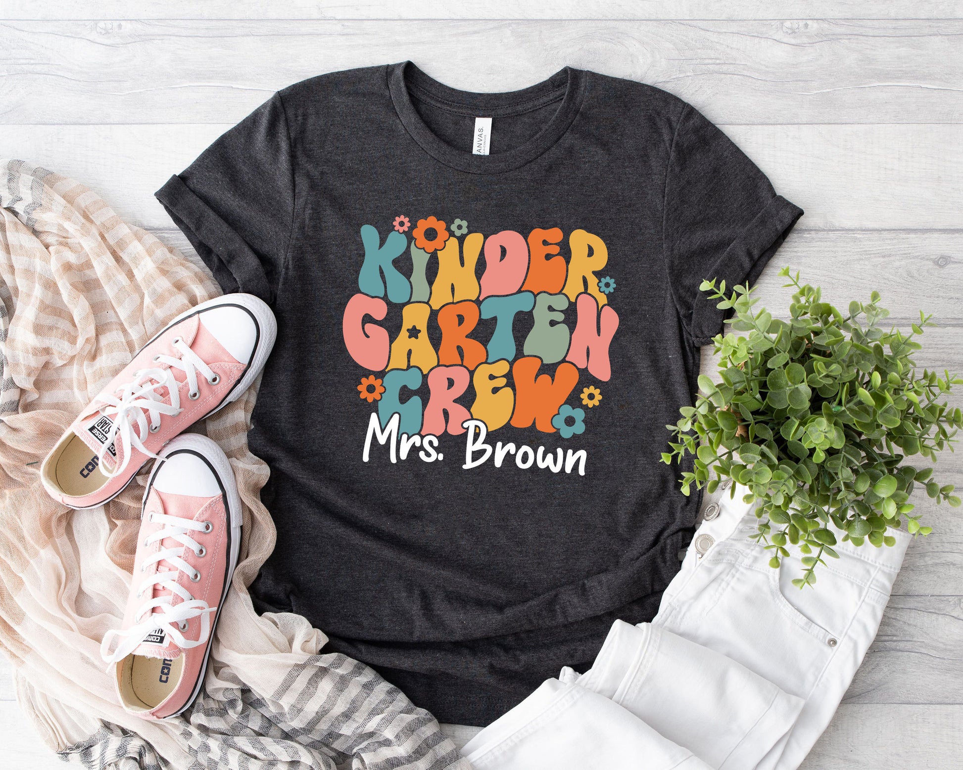 Teacher Shirt, Kindergarten Teacher Shirt, Cute Kindergarten Crew Shirt, Back To School Shirt, Kindergarten Squad, Teacher Appreciation Gift