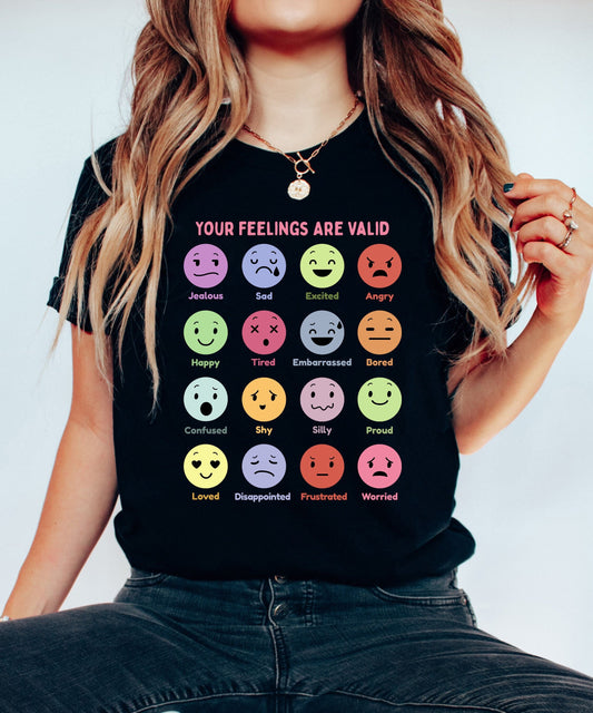 School Psychologist Shirt, Your Feelings Are Valid, Mental Health Shirt, School Counselor, Mental Awareness, All Feelings Are Okay Shirt