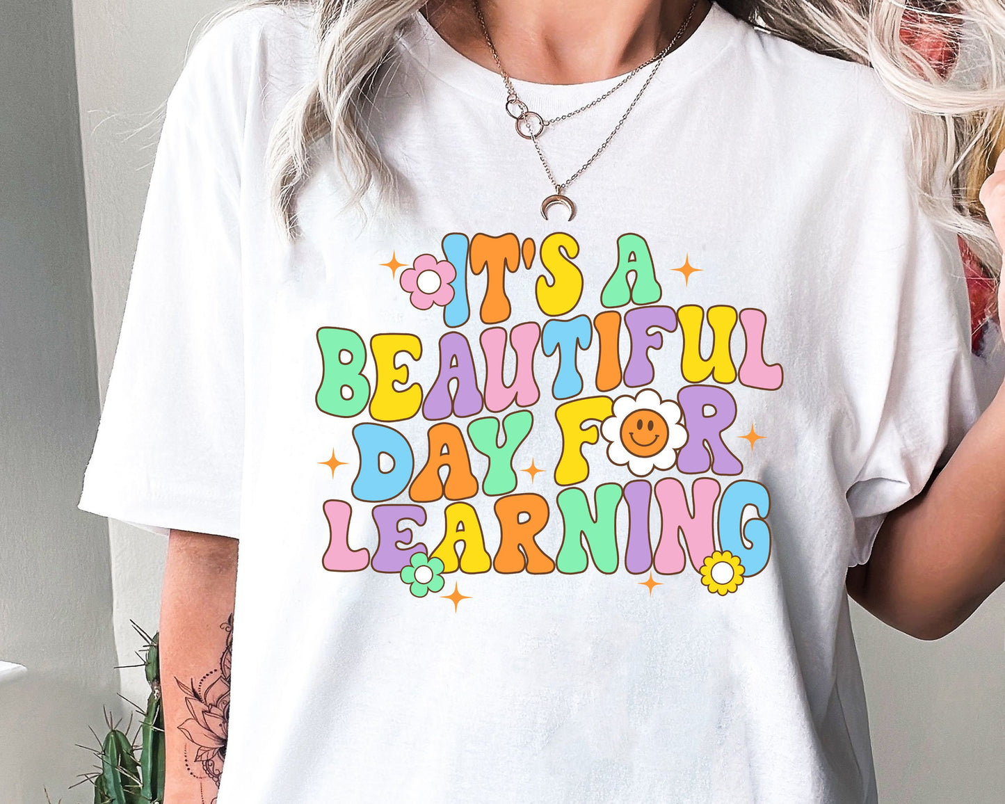 Teacher Shirt, It's A Beautiful Day For Learning Shirt, Back To School Shirt, Cute Kindergarten Teacher Shirt, Teacher Appreciation Gift