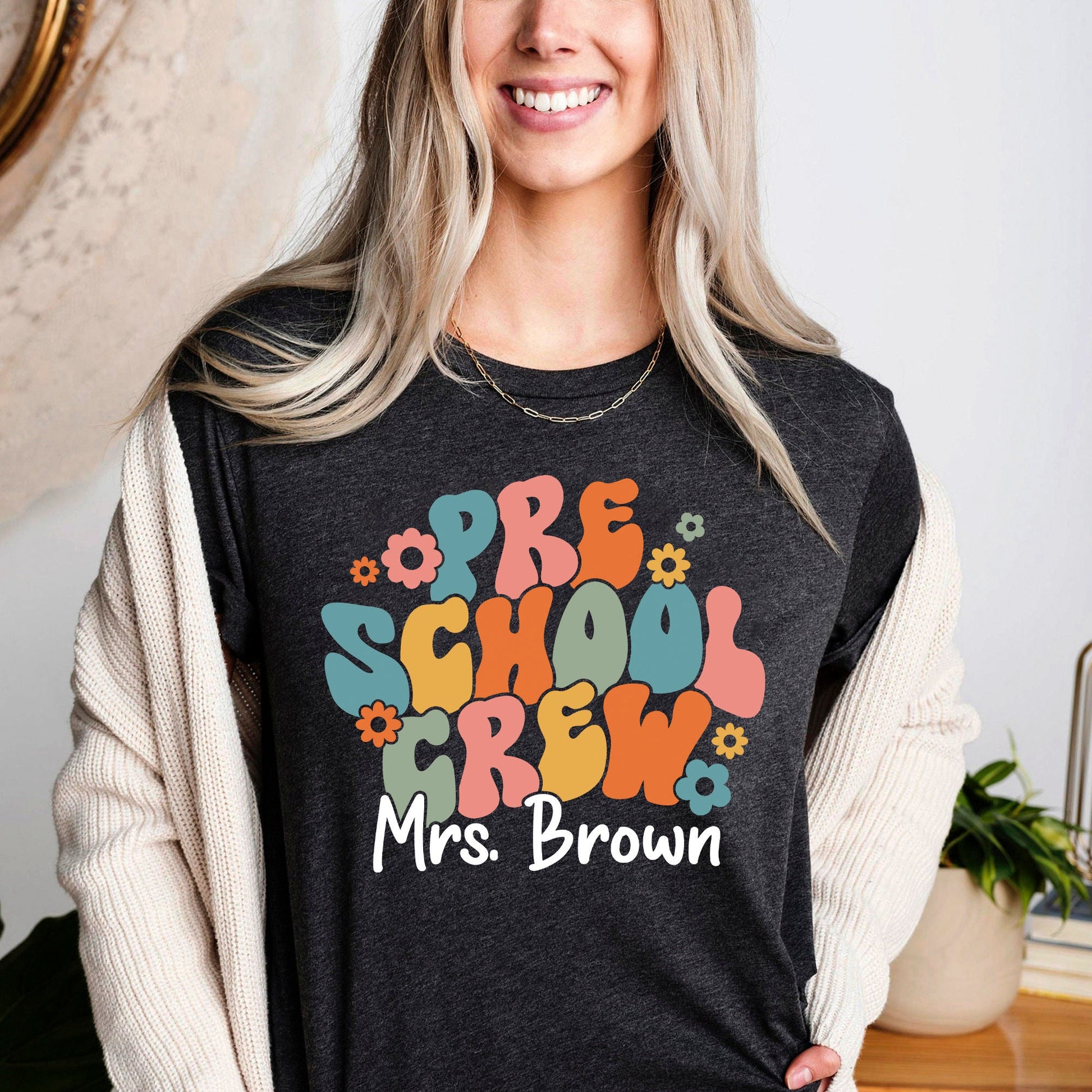 Teacher Shirt, Preschool Teacher Shirt, Cute Preschool Crew Shirt, Preschool Squad, Back To School, Teacher Gift, Teacher Appreciation Gift