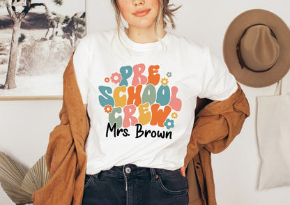 Teacher Shirt, Preschool Teacher Shirt, Cute Preschool Crew Shirt, Preschool Squad, Back To School, Teacher Gift, Teacher Appreciation Gift