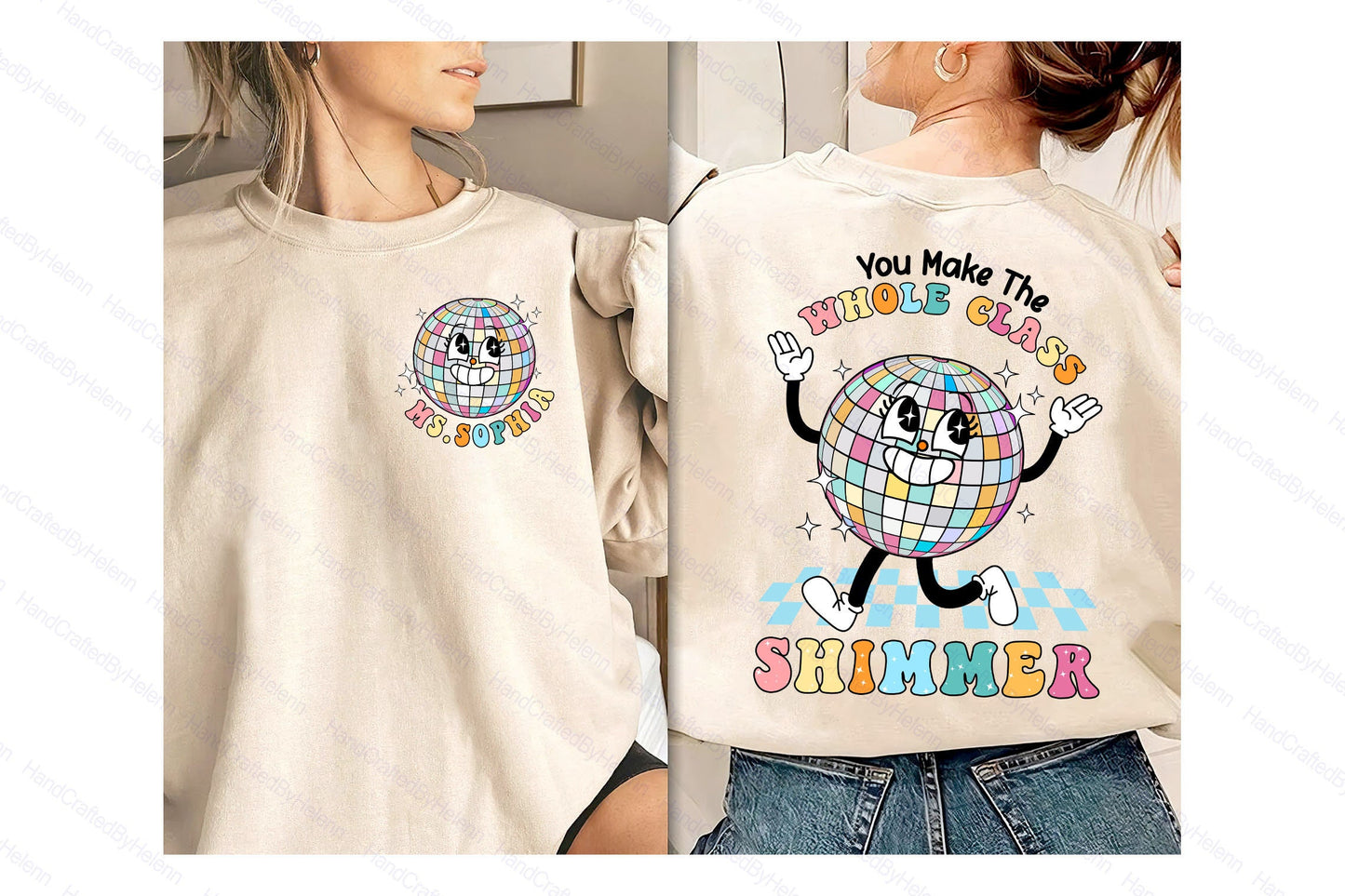 Teacher Shirt, You Make The Whole Class Shimmer, Groovy Retro Teacher Shirt, Cute Teacher Shirt, Back To School, Teacher Appreciation Gift