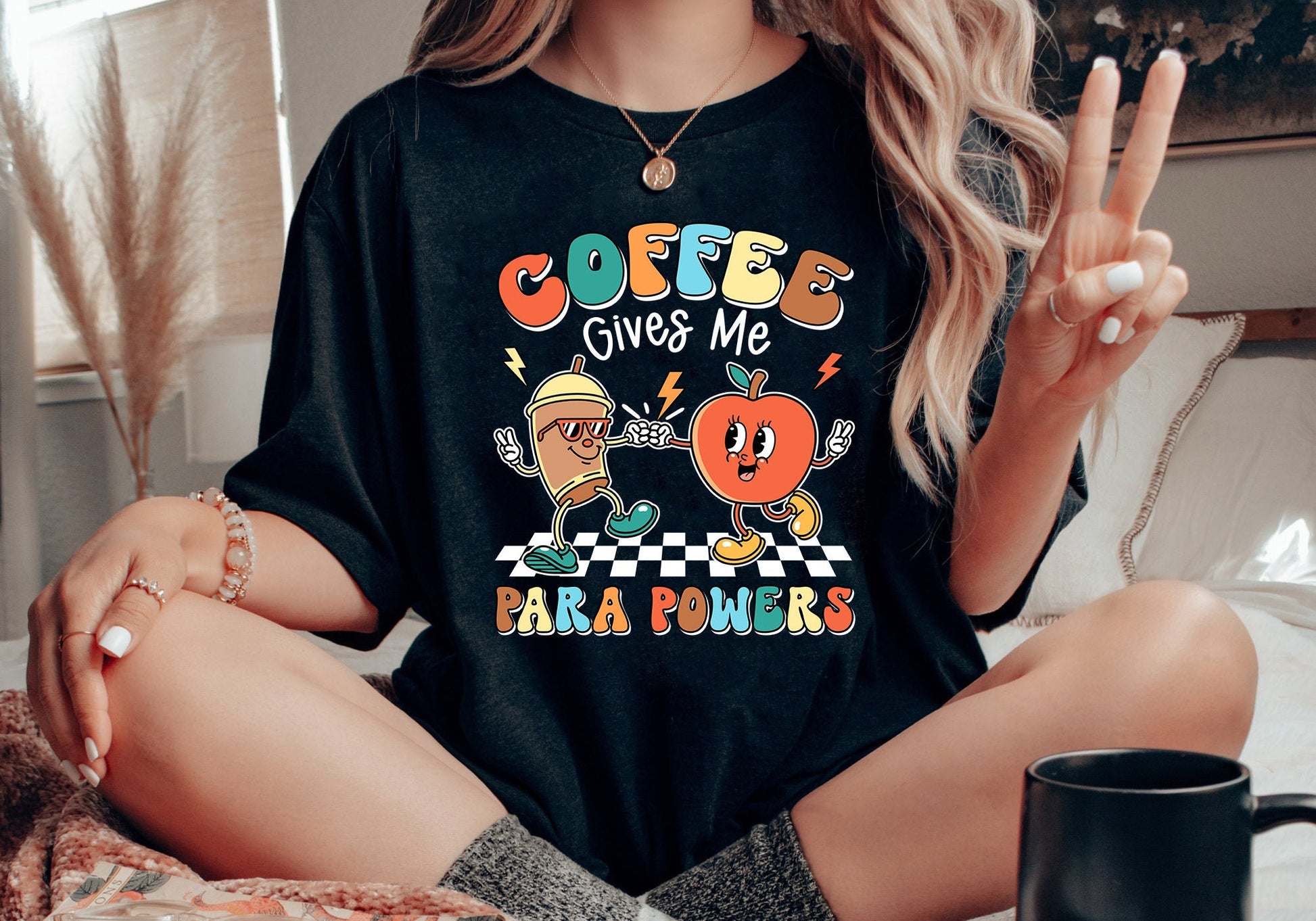 Paraprofessional Shirt, Coffee Gives Me Powers Shirt, Half Para Half Coffee, Para Squad Shirt, Teacher Aide, Para Sweatshirt, Teacher Shirt