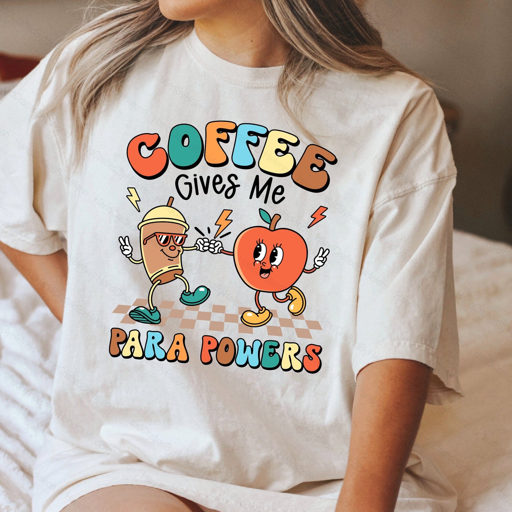 Paraprofessional Shirt, Coffee Gives Me Powers Shirt, Half Para Half Coffee, Para Squad Shirt, Teacher Aide, Para Sweatshirt, Teacher Shirt